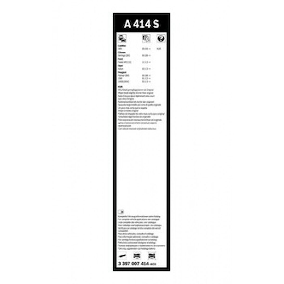 Unıversal Silecek Supurgesi Takım Aerotwın 2008-208-Partner-Berlingo-C3 III-Egea-Fiesta [650 / 400 Mm] - Bosch 3397007414