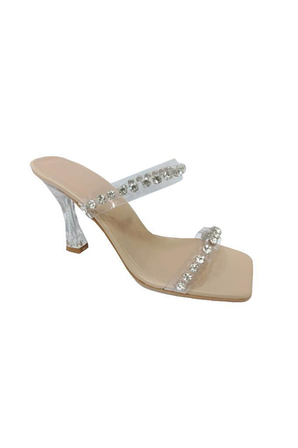 Gng 35001 Şeffaf Topuk Fashion Kadın Terlik