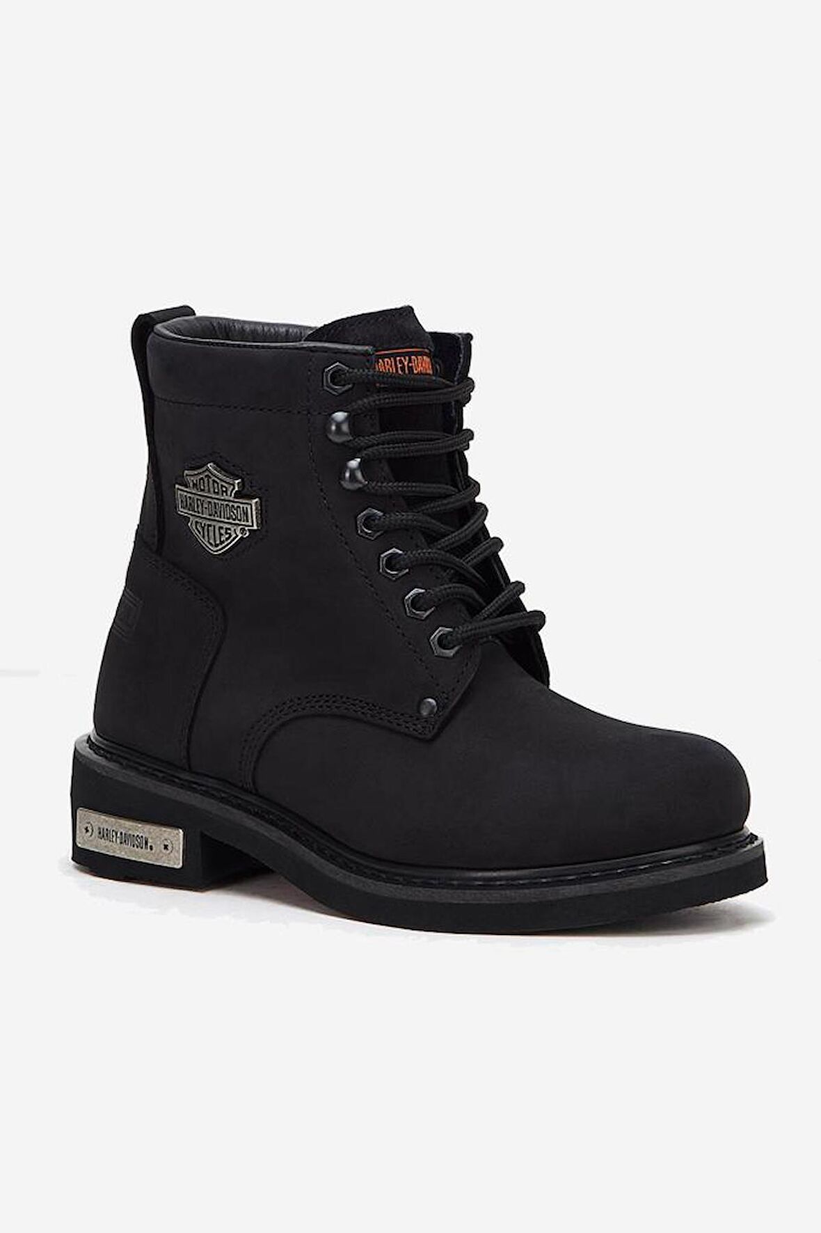 Harley Davidson Gibson Hakiki Nubuk Deri Bot 35-40 Black Nubuk