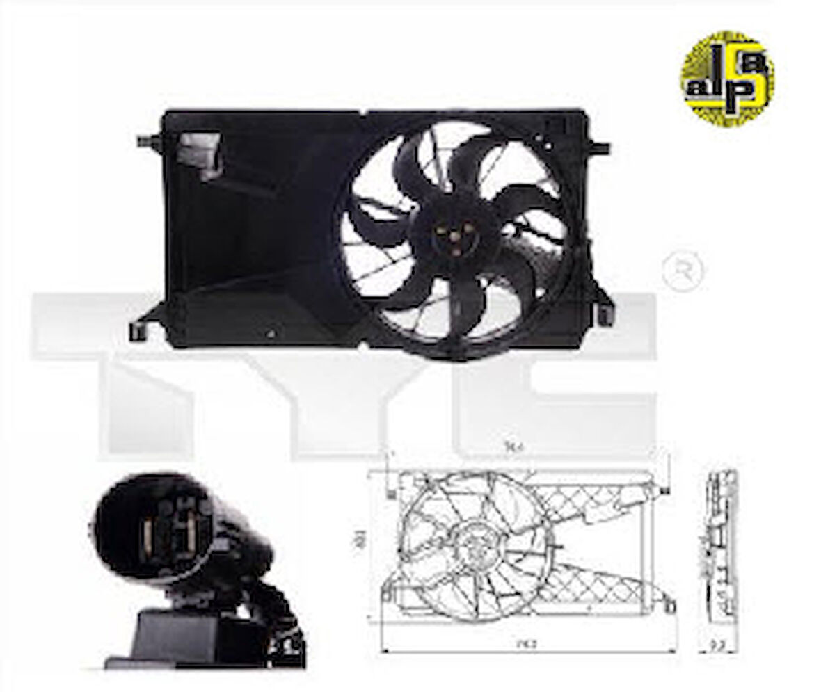 Unıversal Fan Motoru-Davlumbazlı Focus II-Cmax I-Focus Cmax Tdci - Volvo C30-S40 II-V50 D - Sgr-59422