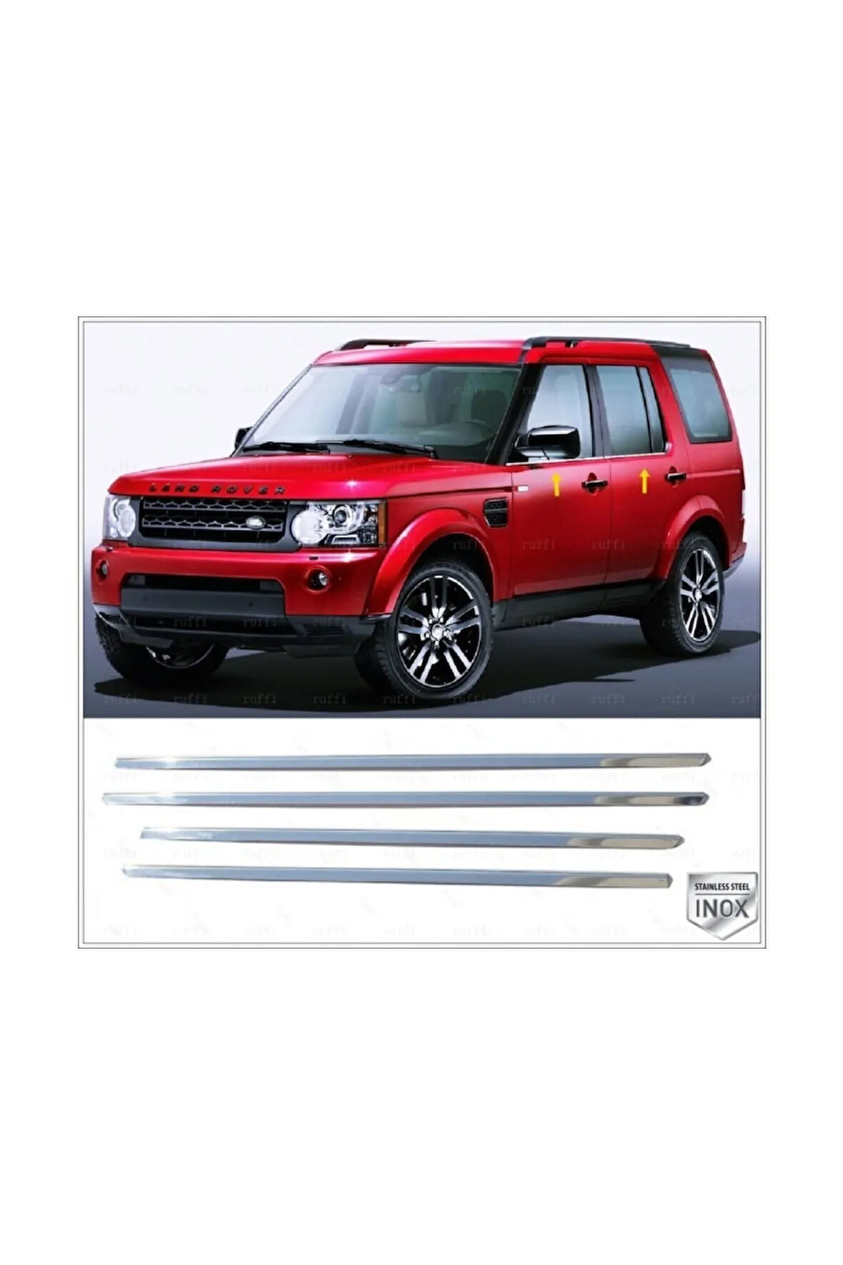 Land Rover Discovery 4 Krom Cam Çıtası 4 Parça 2009-2016 Arası Paslanmaz Çelik