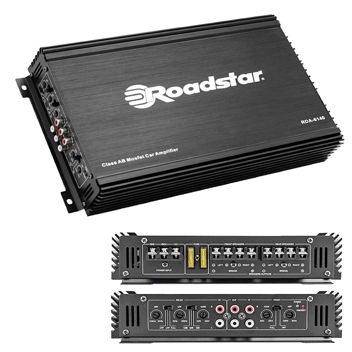 ROADSTAR RDA-6140 Oto Anfi Stereo 3000 Watt 4 Kanal
