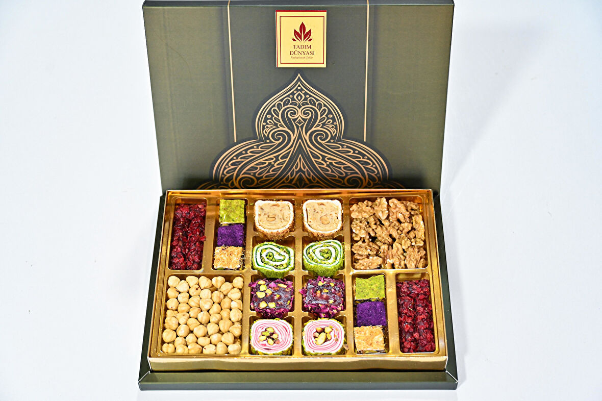 Tadım Dünyası Lüx Karışık Hediyelik Kuruyemiş & Lokum 850 gr 102
