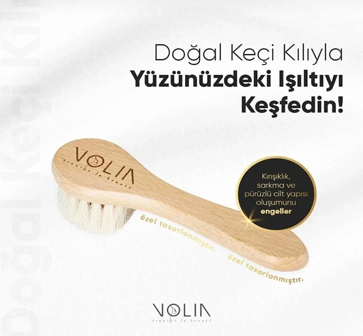 DOĞAL KEÇİ KILI YÜZ VE BEBEK FIRÇASI