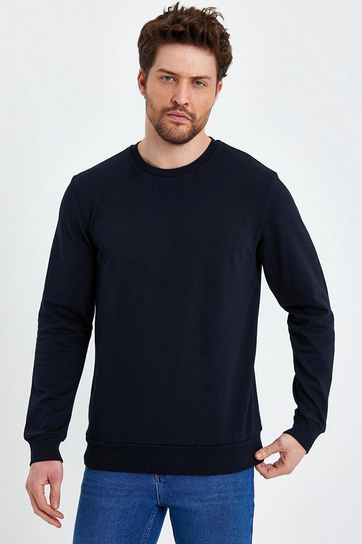 Rodi Bisiklet Yaka Basic  İnce Mevsimlik  Sweatshirt RD23YE581001