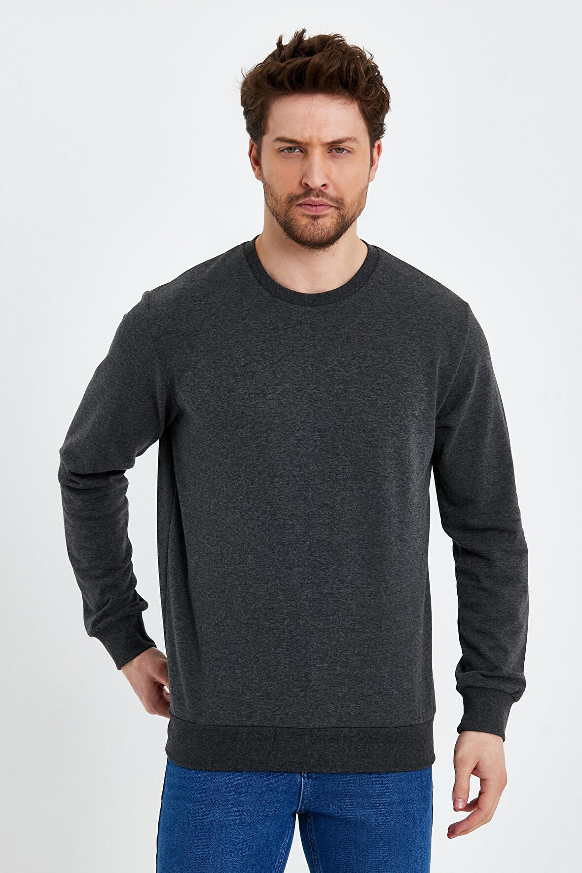 Rodi Bisiklet Yaka Basic  İnce Mevsimlik  Sweatshirt RD23YE581001