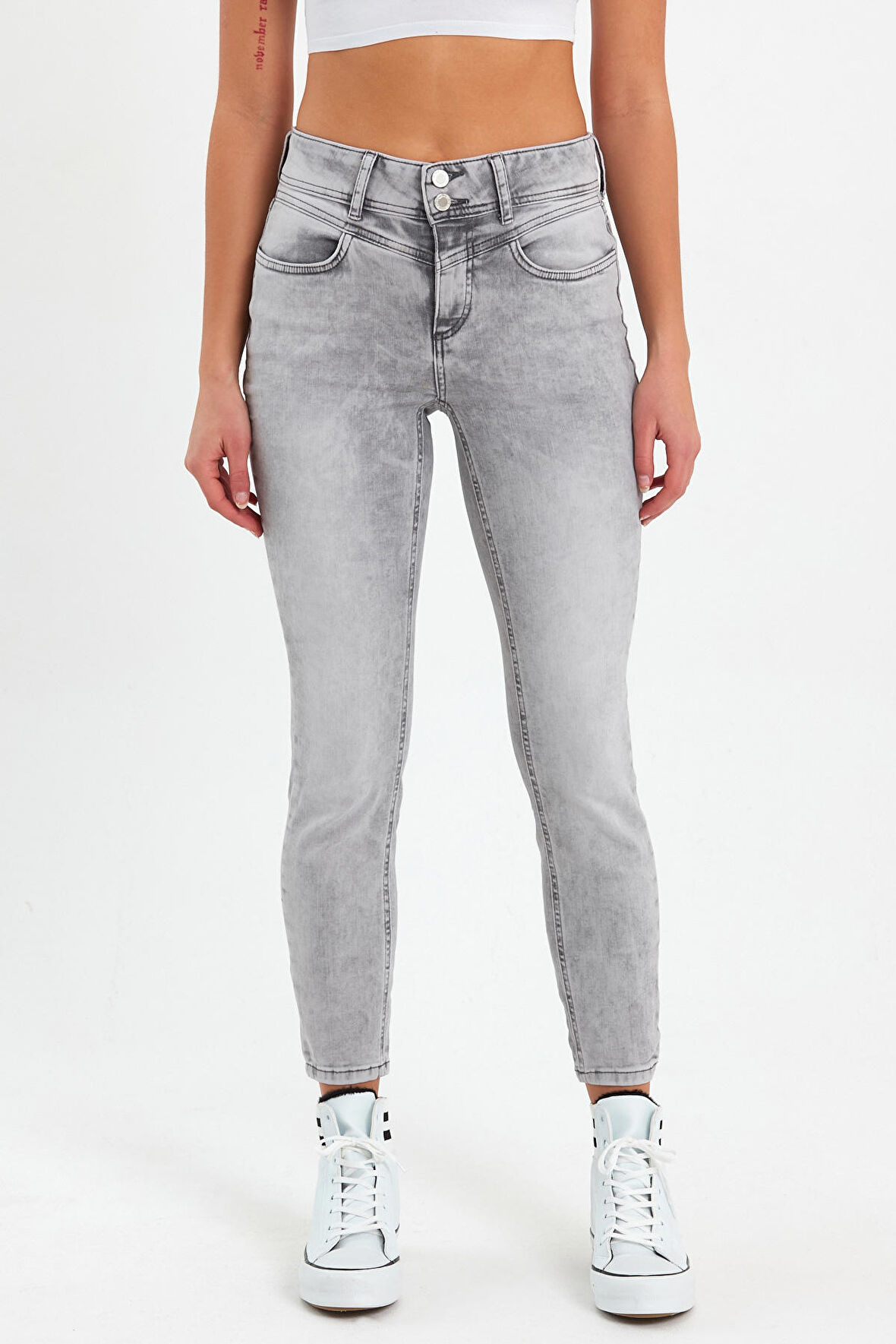 Kadın Önü Çİft Düğmeli Pantolon RD24YB013850