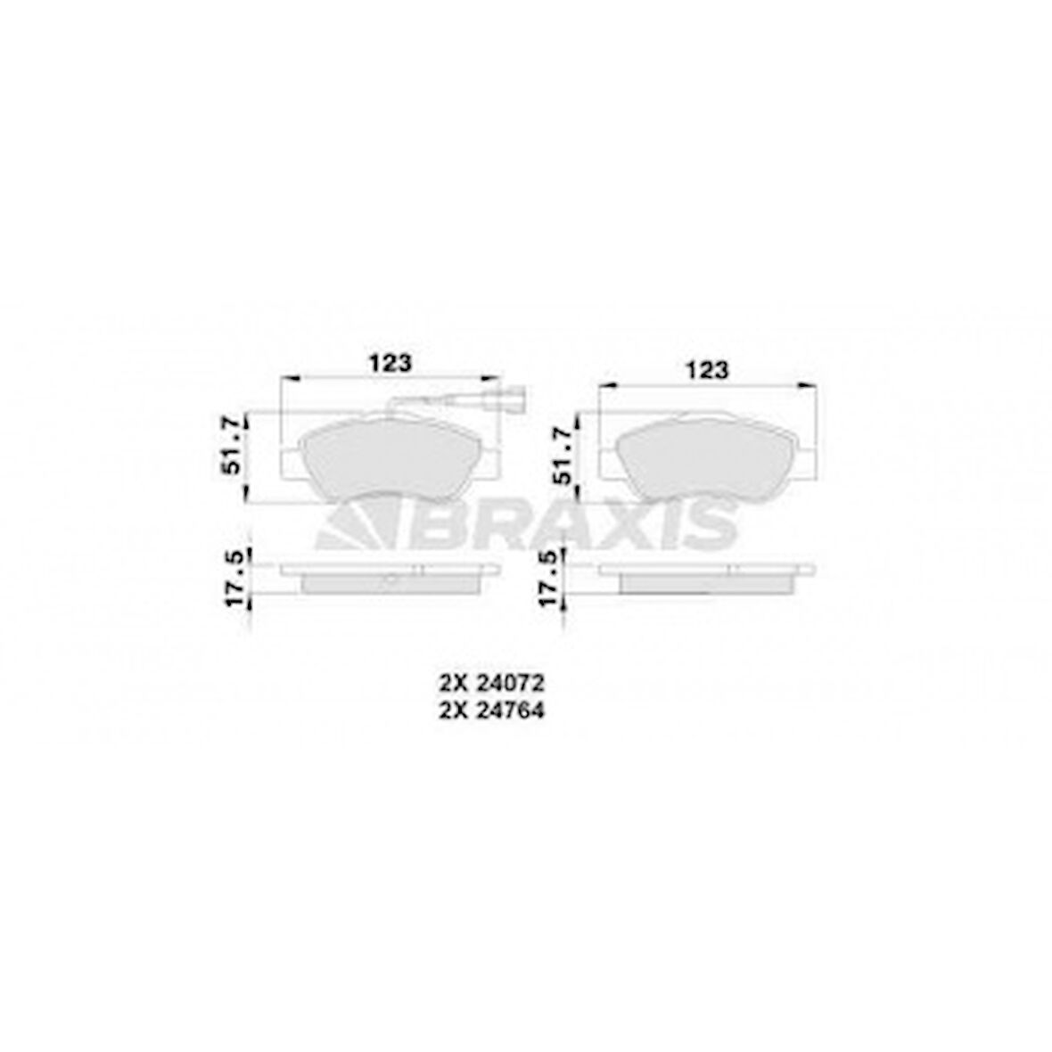 Fiat On Fren Balatası Fiat 500 500c Doblo Fiorıno Panda 1.3 Mjet 1.4 1.2 1.9 Jtd 1.6 16v 01> Ford Ka 1.3 - Braxıs Ab0022
