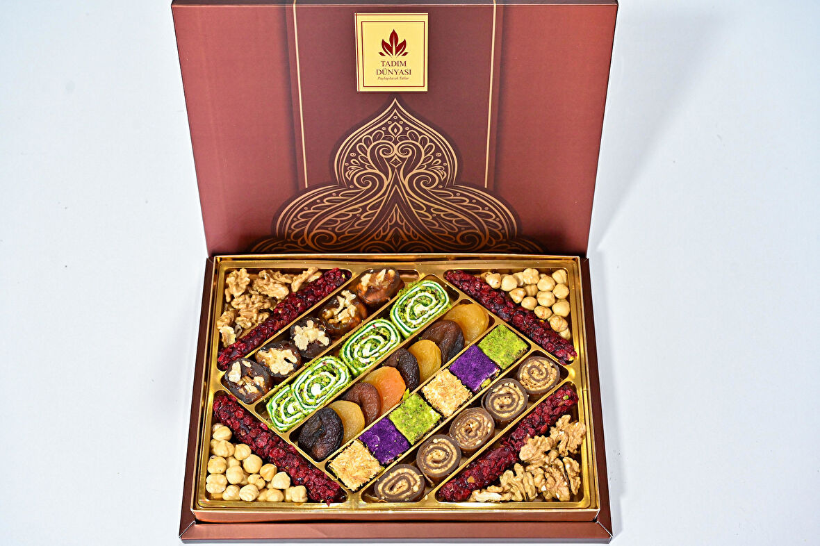 Tadım Dünyası Lüx Karışık Hediyelik Kuruyemiş & Lokum 850 gr 104