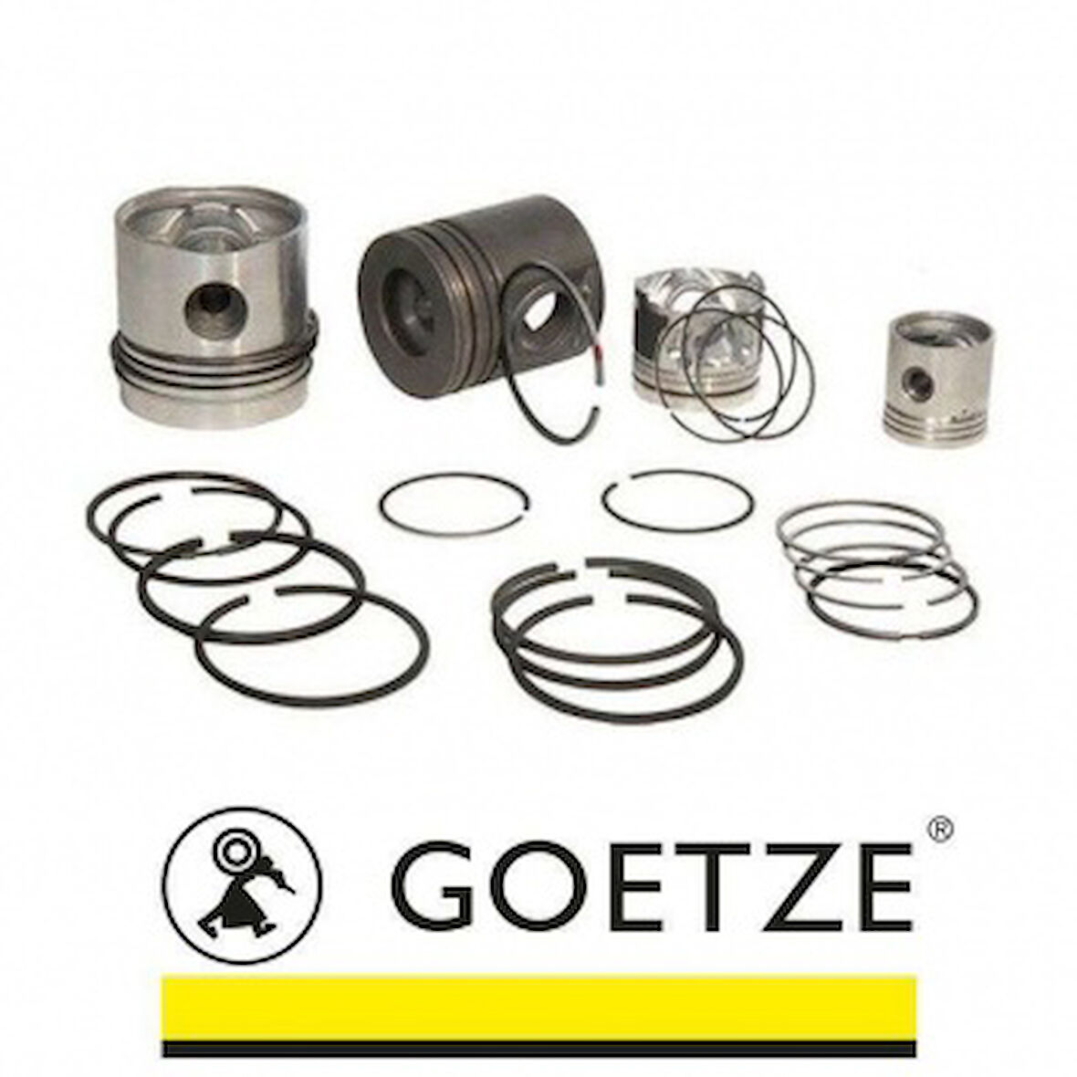 Vag Piston+segman (81,01mm Std (5 Silindirli Motorun 3, 4, 5, Pistonları) Transporter T5 03>09 Touareg 0 - Goetze 8772180std000g