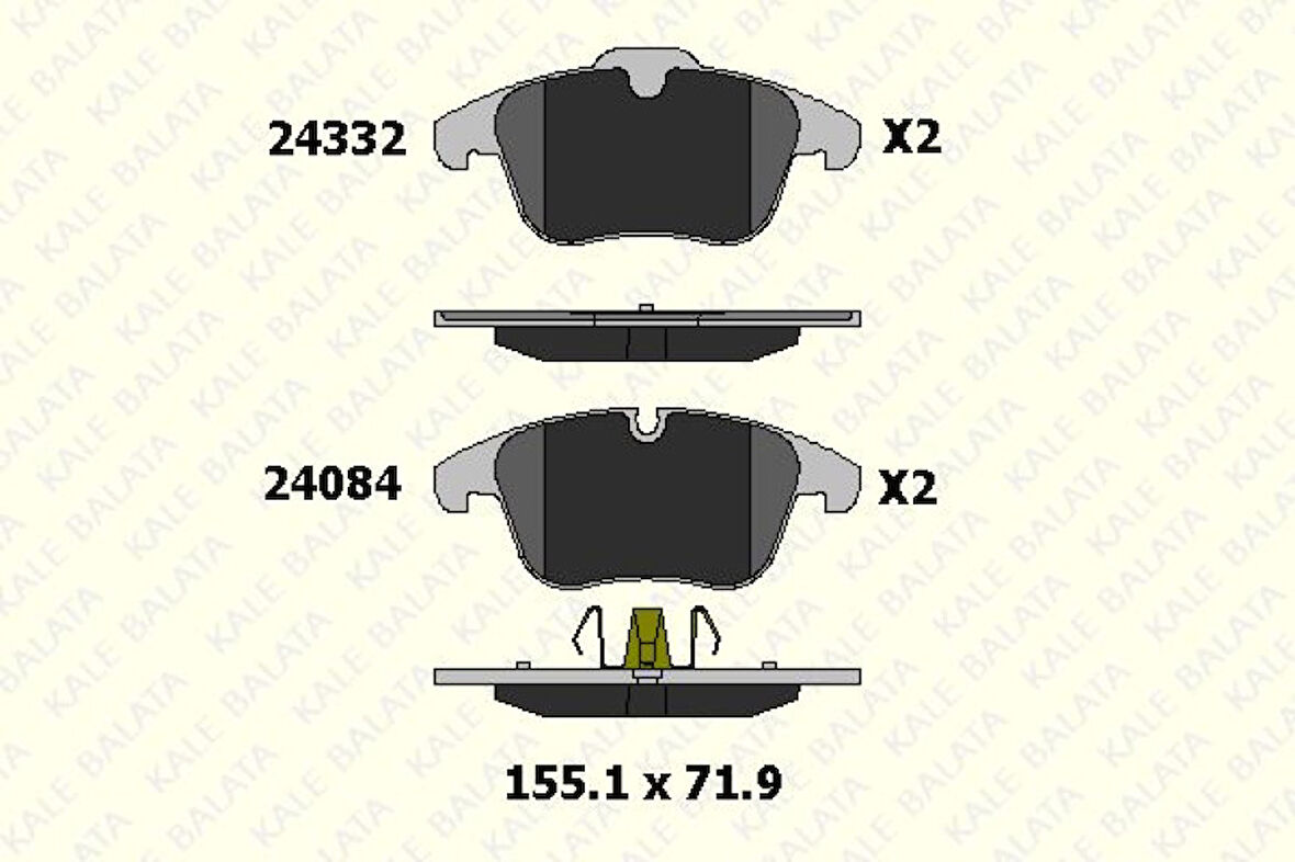 Psa On Fren Balatası C5 III 1,6 16v / 1,8 16v / 2,0 16v / 1,6hdi / 2,0hdi 02 / 08> P407 Dw10bted4 (2,0 1 - Kale B 24332 179 05 Ans