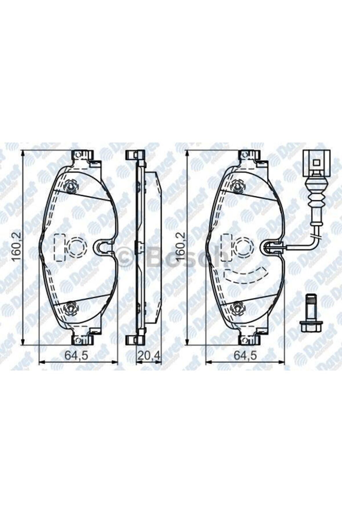 Fren Balatası On Golf Vııı Octavıa Audı A3 8v1 1.2 1.4tfsı 1.6tdı