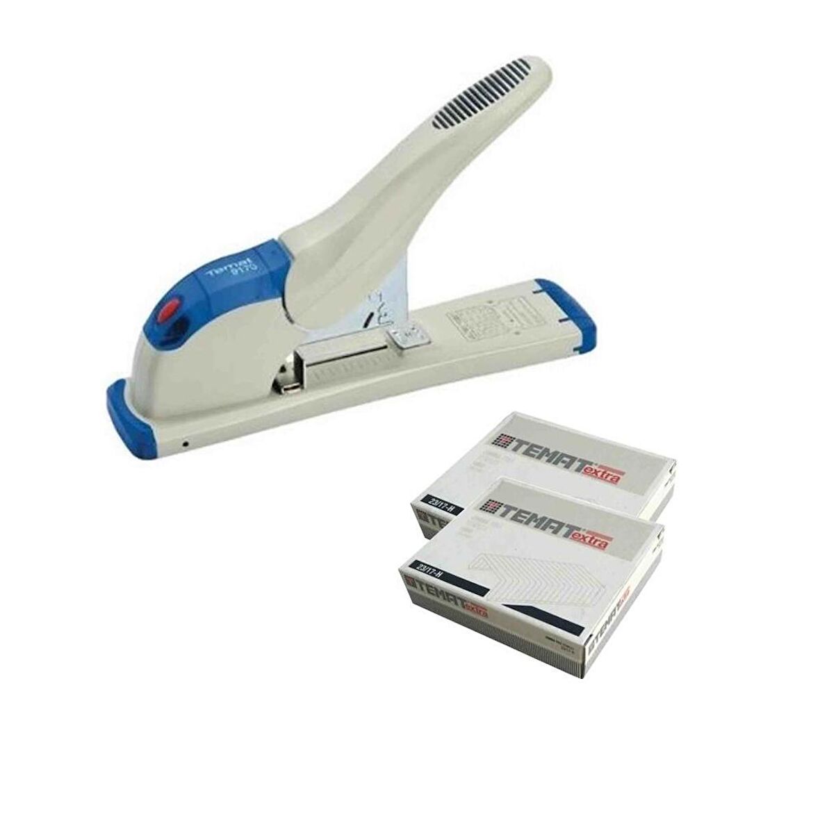 Temat 9170 Extra Güçlü Zımba Makinesi Bej + 2 Adet Tel 23/17