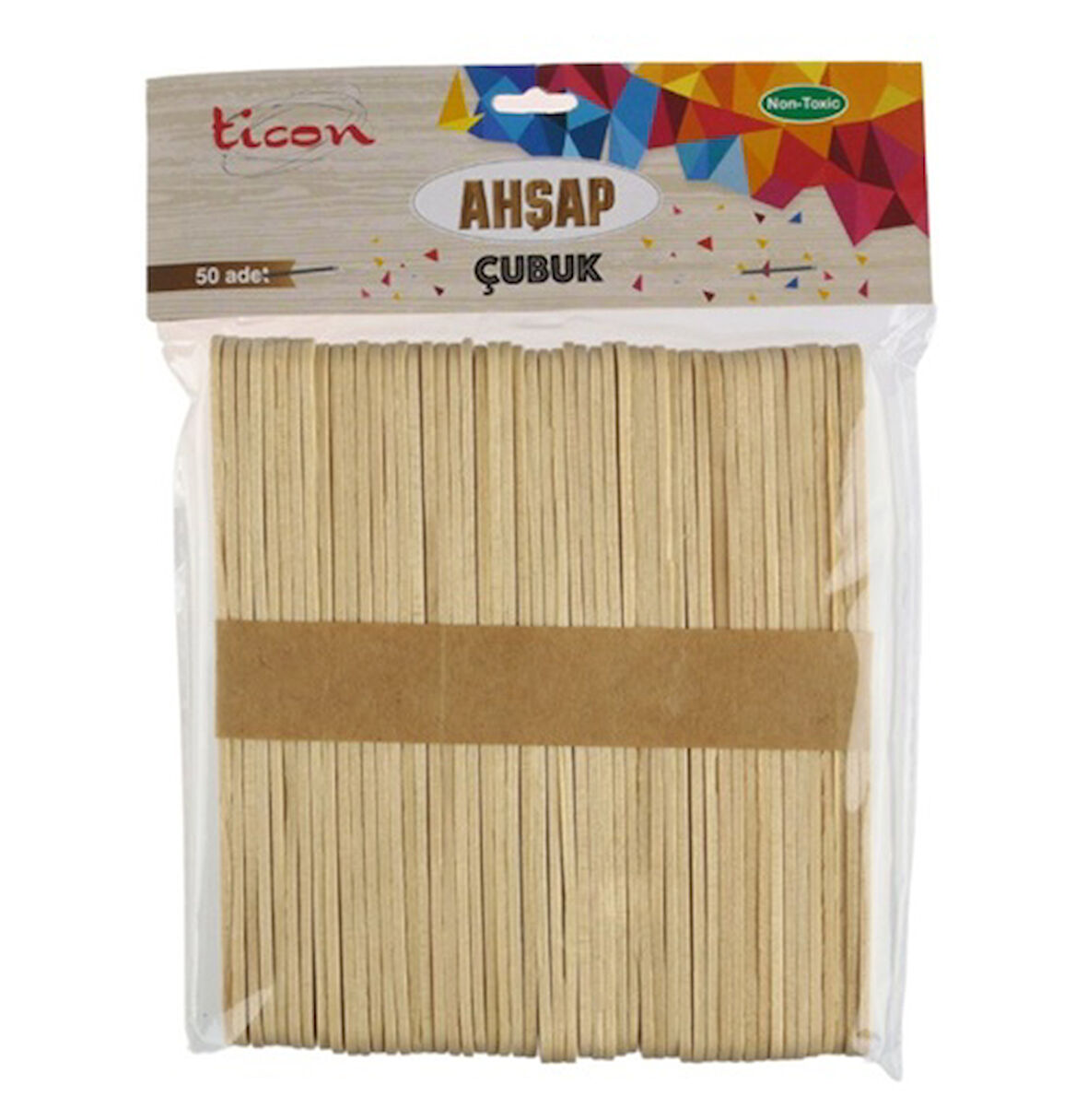 Ticon Dondurma Çubuğu Renksiz İnce 50Li - 6 paket