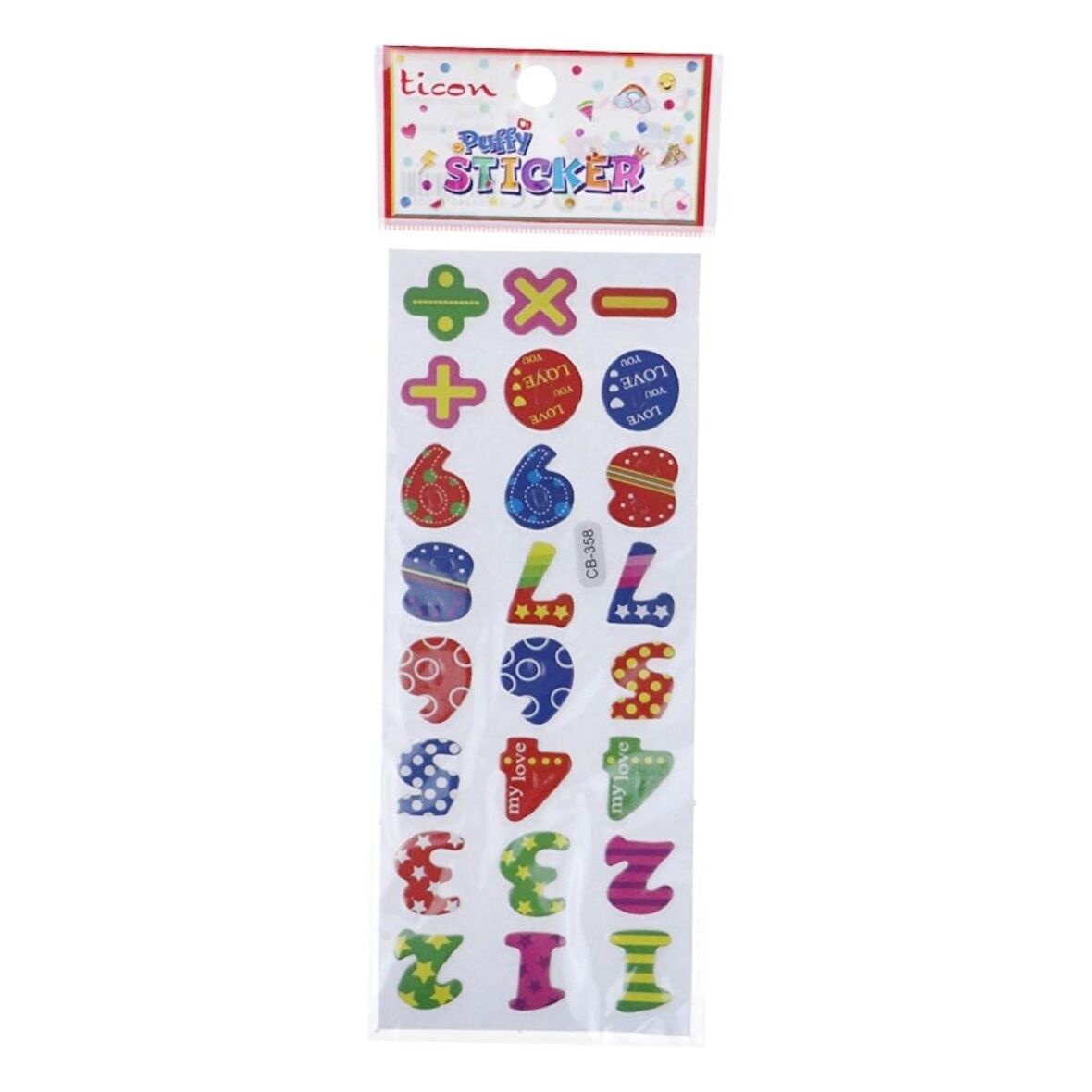 Ticon Puffy Sticker Rakam Tps-006/2