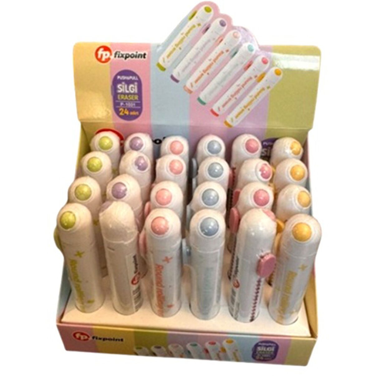 Fixpoint Round Yaylı Silgi - 3 adet