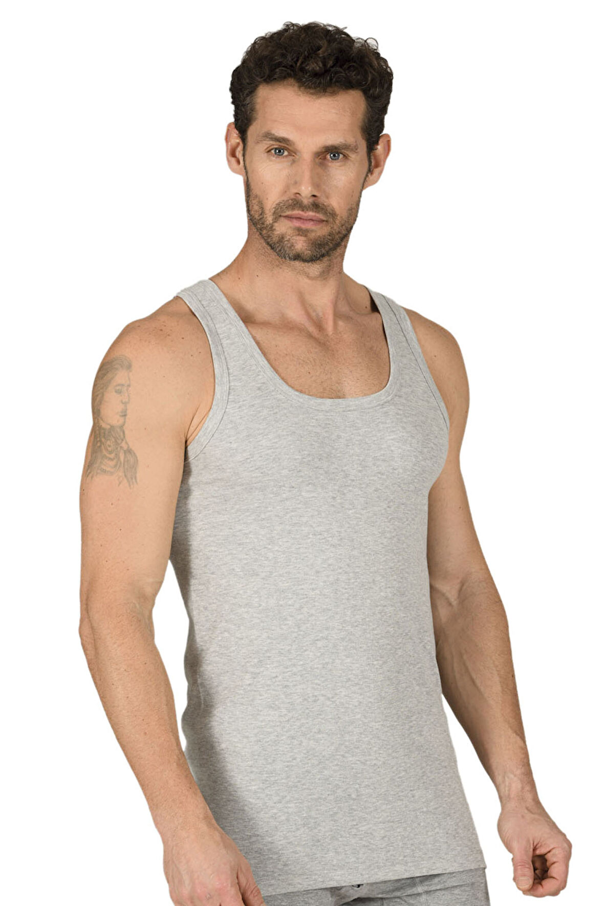 Özkan 11406 Erkek %100 Pamuklu Ribana Esnek Rahat Kalın Askılı Örme Atlet