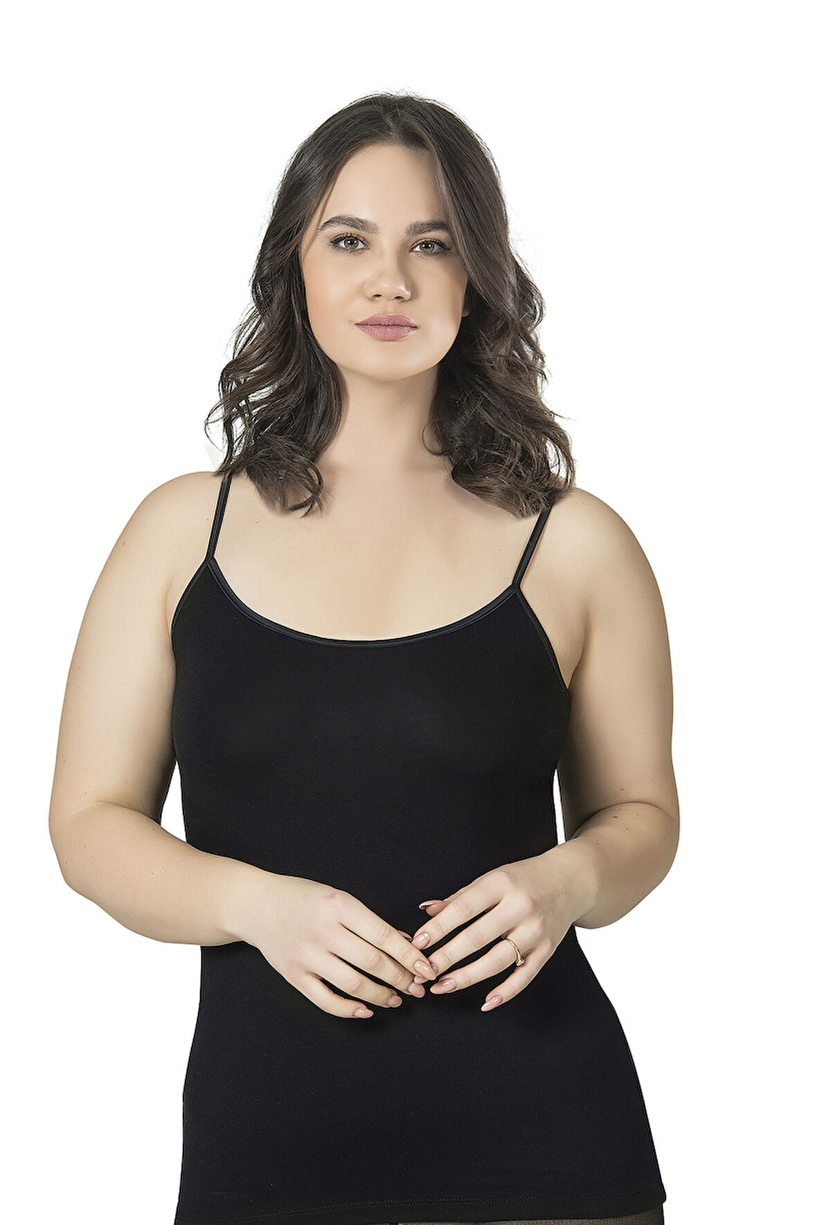 Özkan 25923 Kadın Viskon Saten Biyeli Esnek Yumuşak Rahat Büyük Beden Atlet