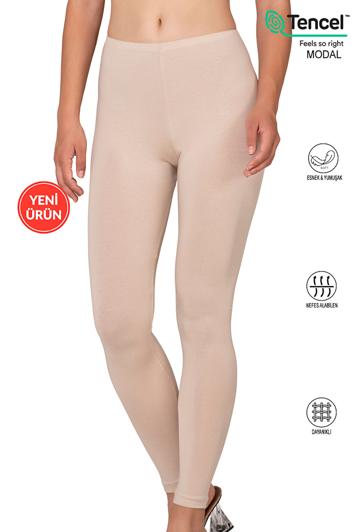 Özkan 27779 Kadın Premium Kumaş Modal Pamuklu Uzun Tayt Esnek Rahat Yumuşak