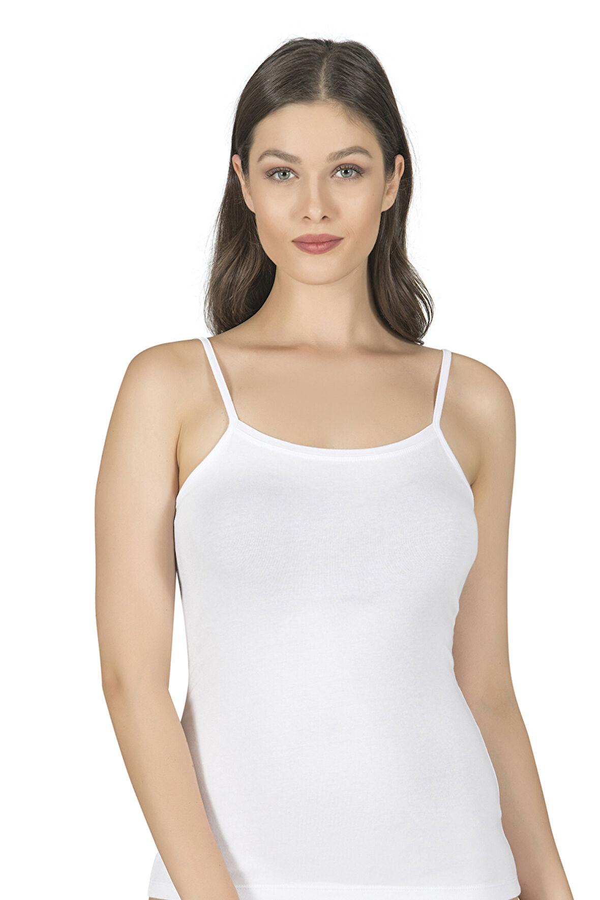 Özkan 24264 Kadın Pamuklu Modal Esnek Rahat Havuz Yaka Biyeli İp Askılı Atlet