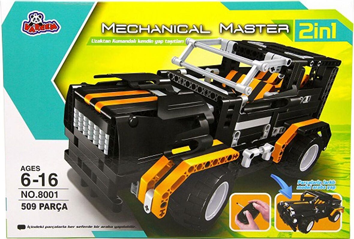 Vardem Technic Uzaktan Kumandalı 509 Parça Jeep Kendin Yap Araba