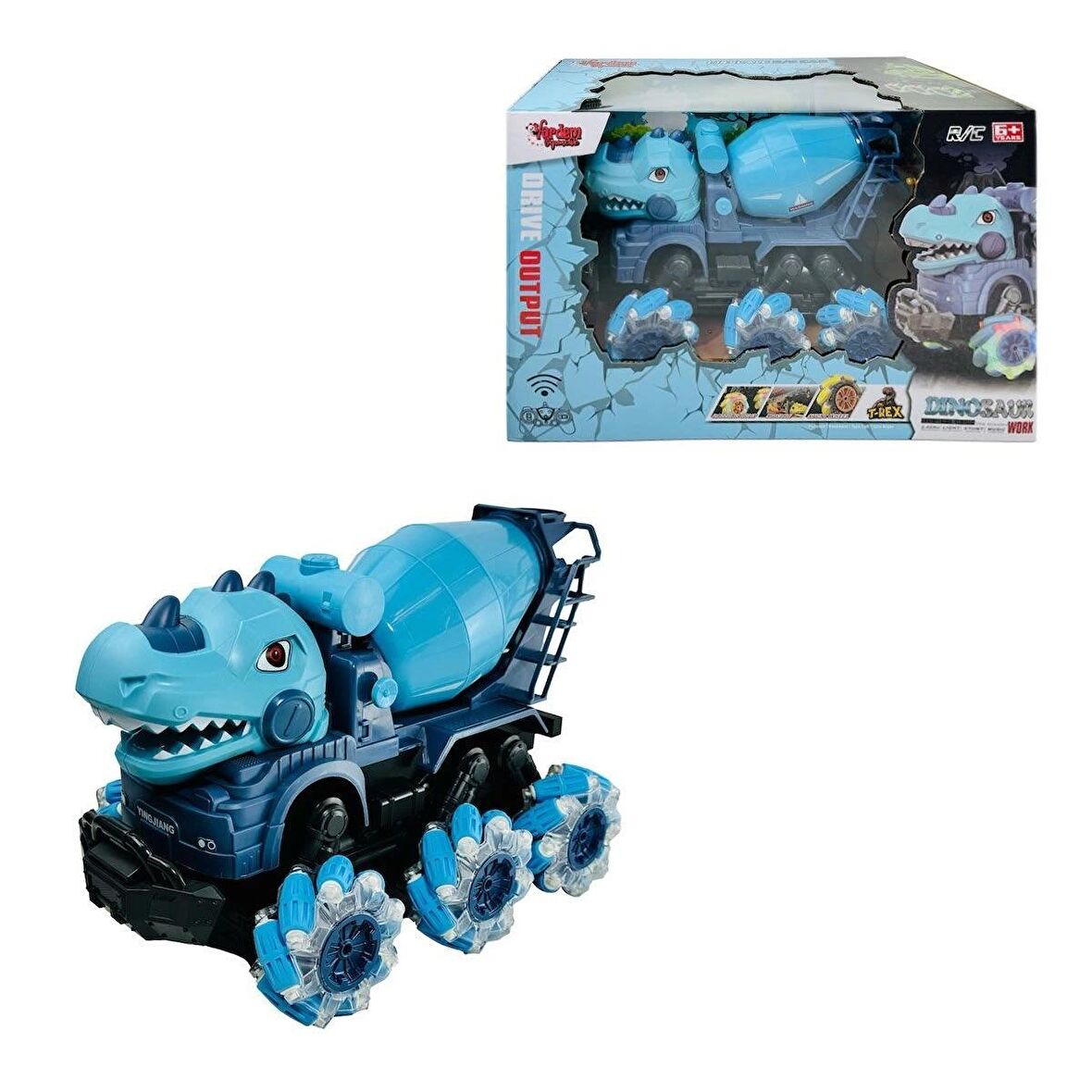 VARDEM YJ-078-3 1:14 Uzaktan Kumandalı Full Fonksiyon 2.4G Dinozor Beton Mikseri