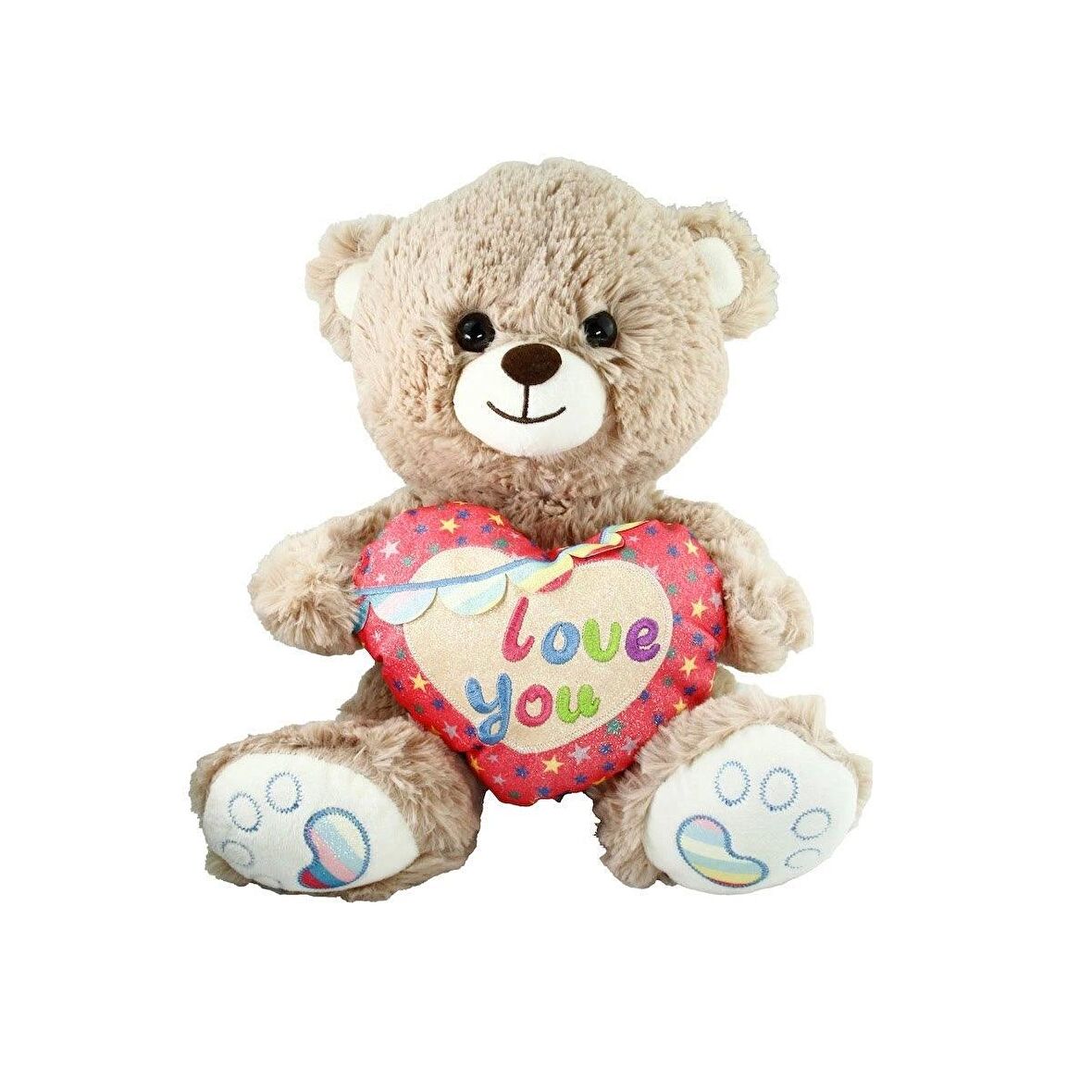 PJH2324  Peluş Kalpli Ayı Love You 30 cm -Vardem