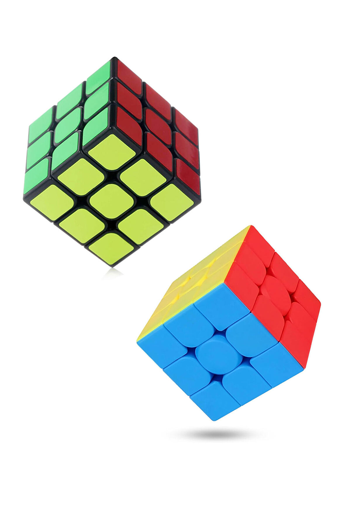 2 adet Speed Cupe Rubik Küp Zeka Küpü 3x3 Hız Küpü,Fidget Oyuncak Seyahat Zeka Oyunu Canlı Renkler ve Klasik