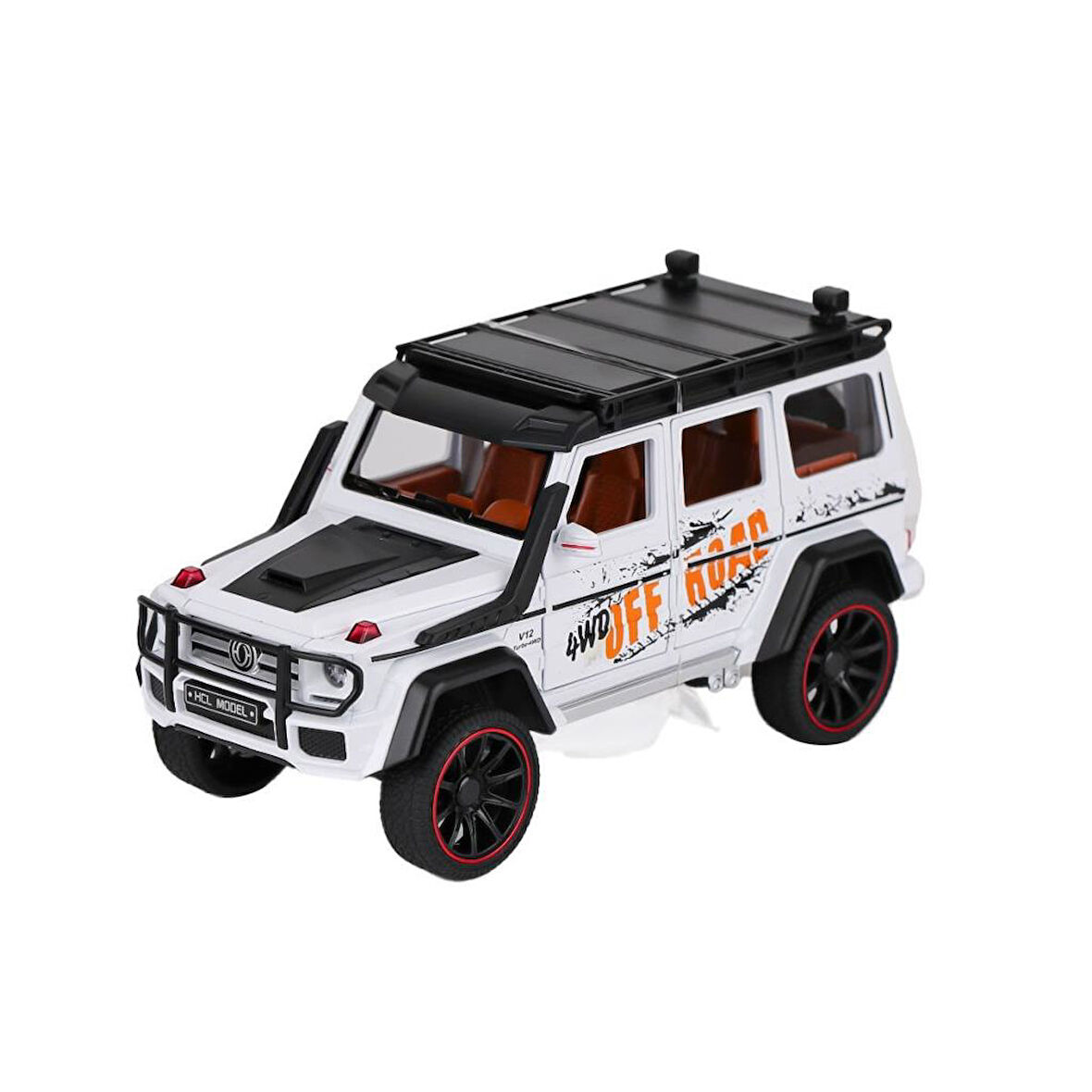 HCL-801PA Sesli, Işıklı, Buhar Çıkaran, Çek Bırak,  Off Road Jeep 1:22  BEYAZ RENK
