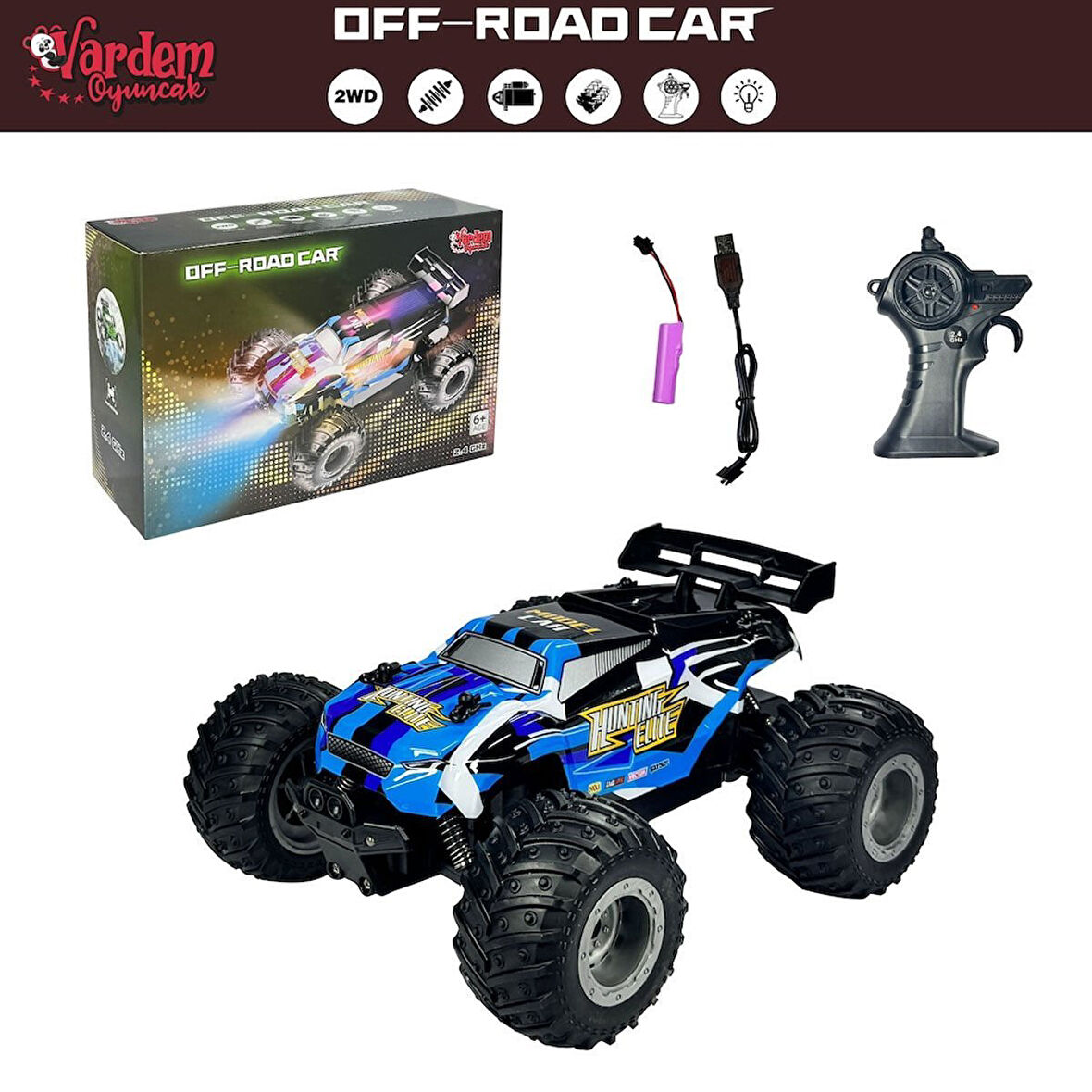 DS-1258A Uzaktan Kumandalı Full Fonksiyon 2.4G 1:18 Şarjlı High Off Road Araba FABBATOYS