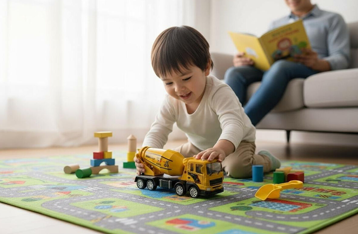 Plastik Mikser Kamyon Oyuncak - 17 cm İnşaat Serisi