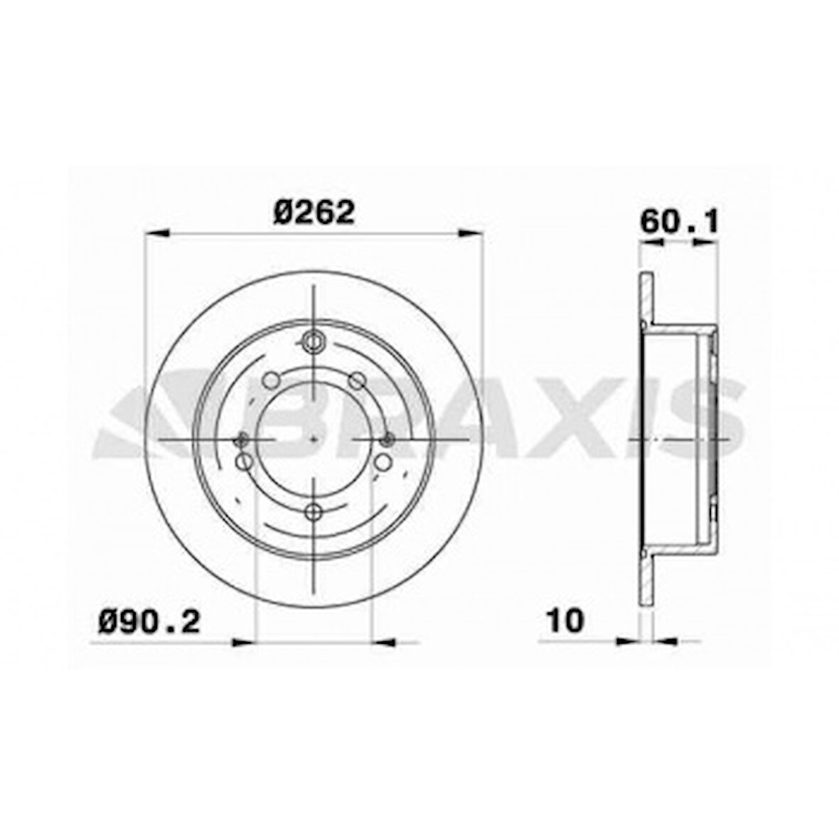 Mitsubıshı Arka Fren Aynası Duz Mitsubıshı Eclipse 94-99 Lancer 03-08 Outlander 01-06 Space Runner 99-03 (261x5 - Braxıs Ae0605