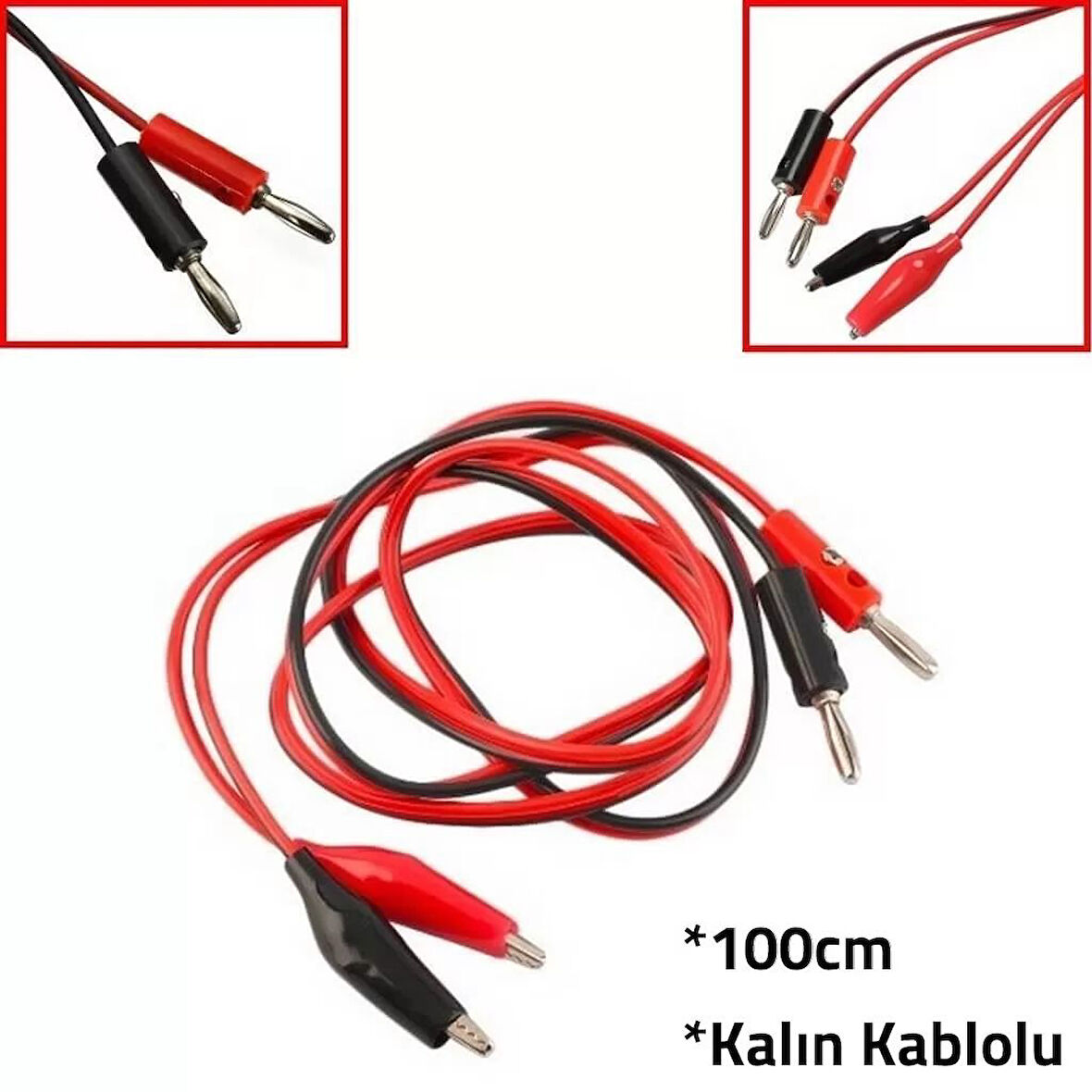 Güç Kaynağı Kablosu Power Supply Kablosu Banana+Timsah Soket