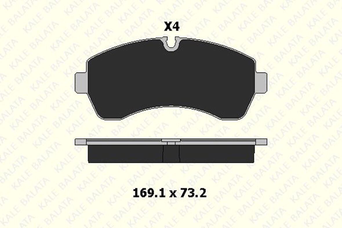 Mercedes Fren Balatası On Sprinter 906 06> 907 910 18> Crafter 06>16 - Kale B 29200 207 24 Msh