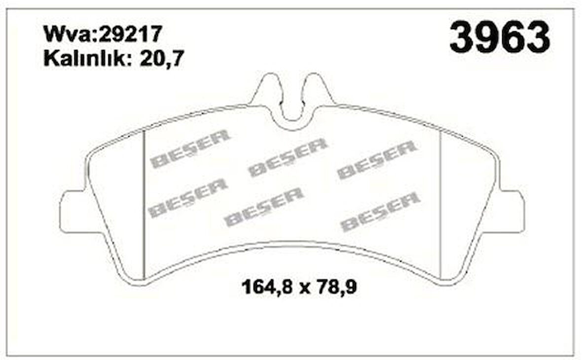 Vag Arka Fren Balatası Cift Teker Crafter Sprinter 2,5tdi 06> - Beser 3963