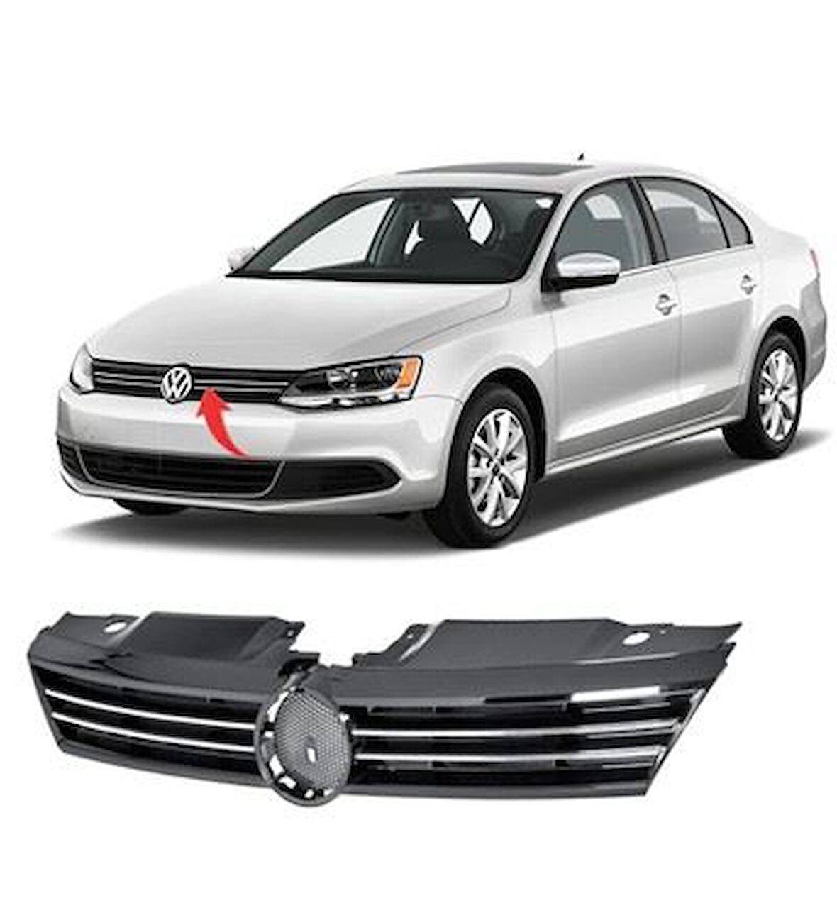 Vag On Panjur Kromlu Parlak Siyah Jetta 11>14 - Pro-A 290885