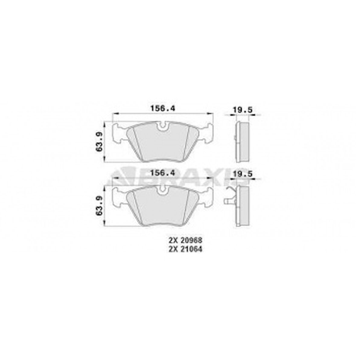 Bmw On Fren Balatası Bmw E32 E34 E36 M3 E34 M5 - Braxıs Aa0176