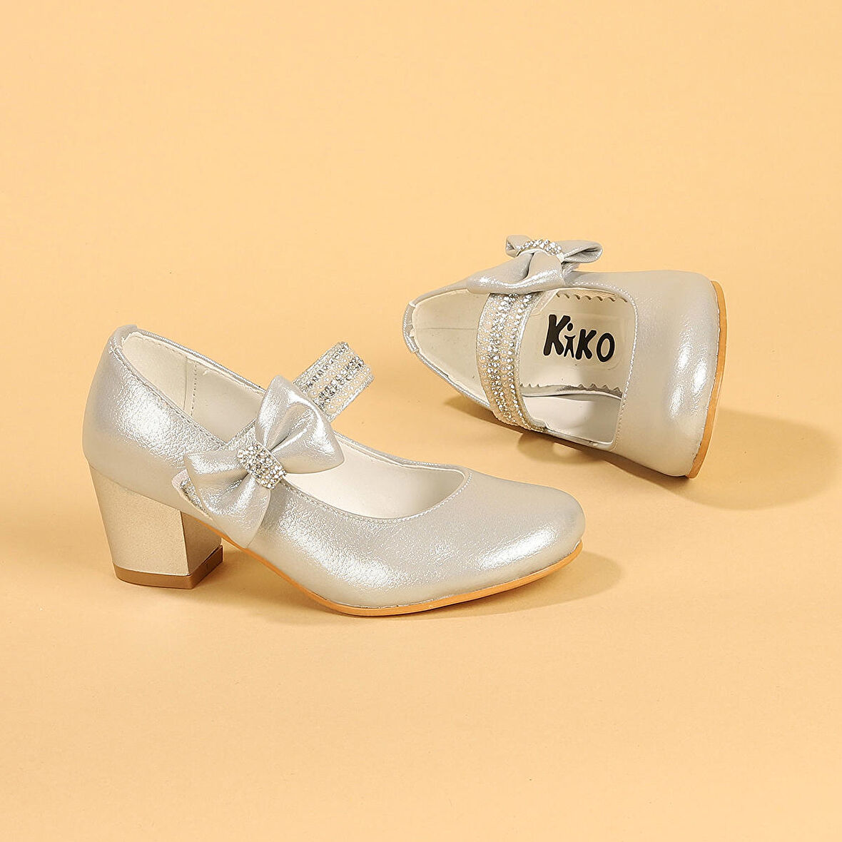 Kiko Kids 752 Vakko Günlük Kız Çocuk 4 Cm Topuklu Babet Ayakkabı