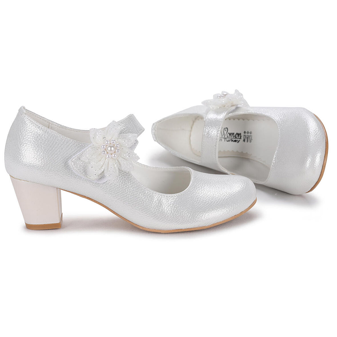 Kiko 751 Vakko Günlük Kız Çocuk 4 Cm Topuk Babet Ayakkabı