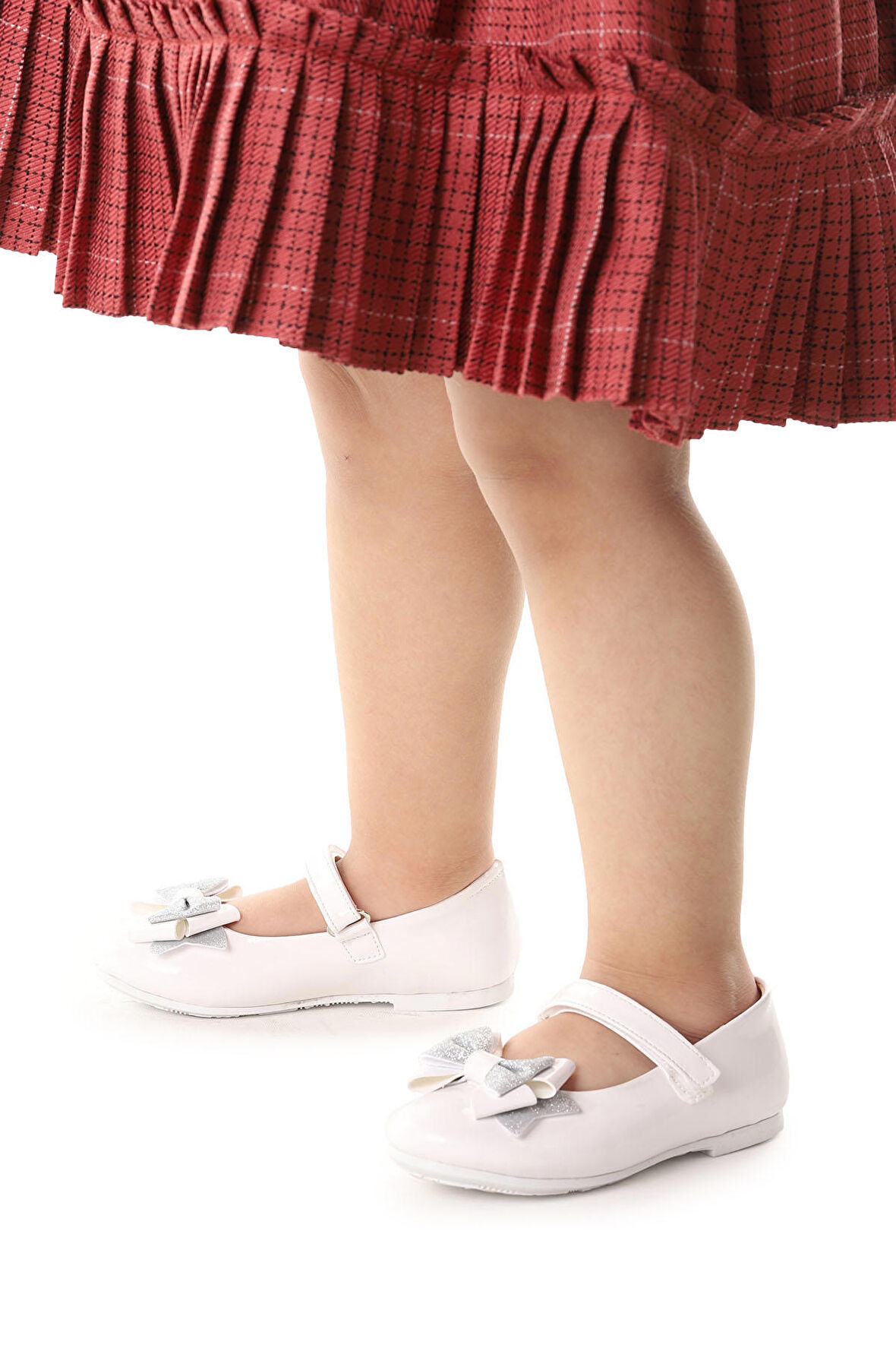 Kiko Kids Cırtlı Kum Sim Fiyonklu Kız Çocuk Babet Ayakkabı Ege 202 Rugan