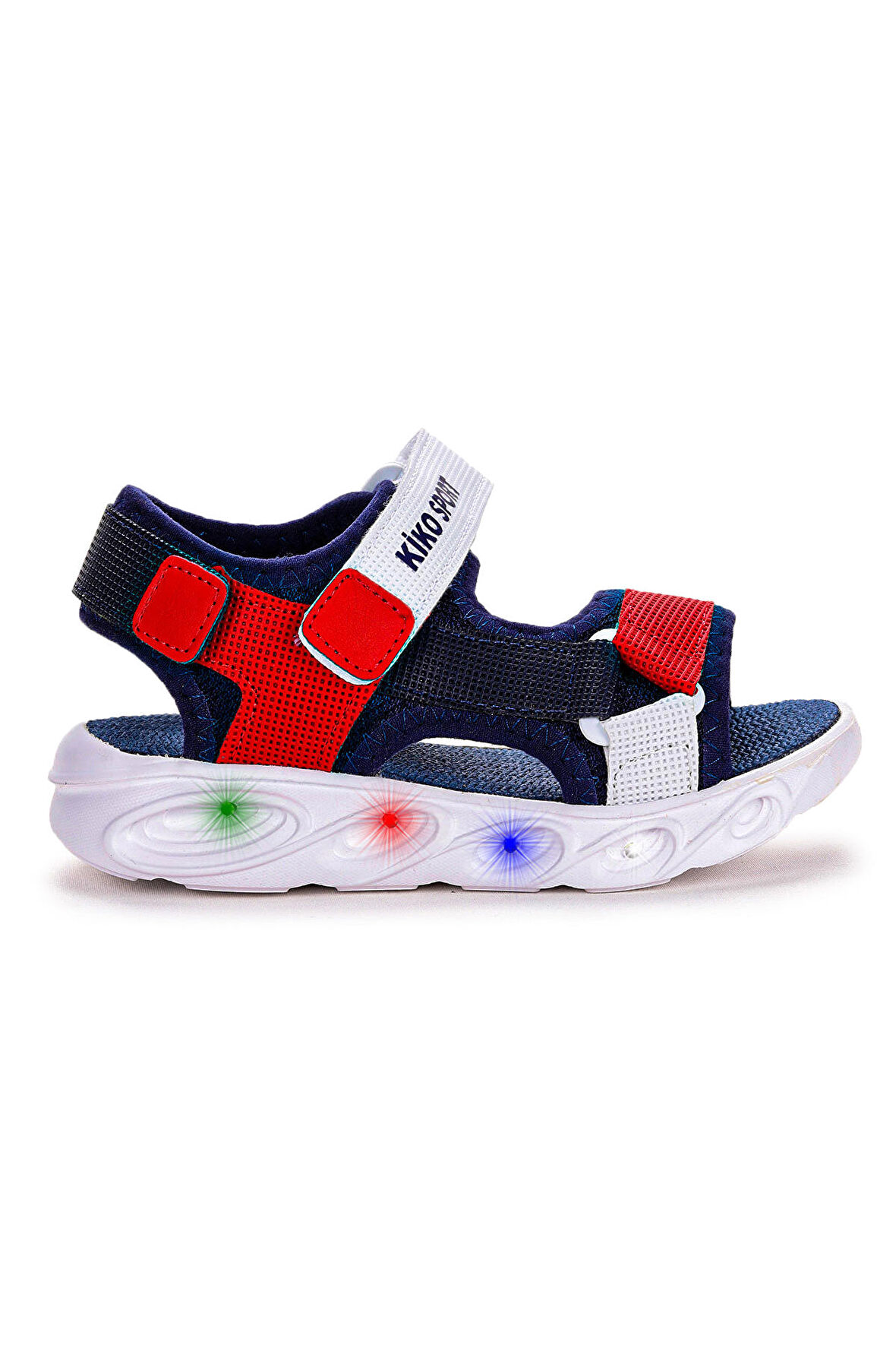Kiko Kids 103 Işıklı Günlük Erkek Çocuk Cırtlı Sandalet Ayakkabı