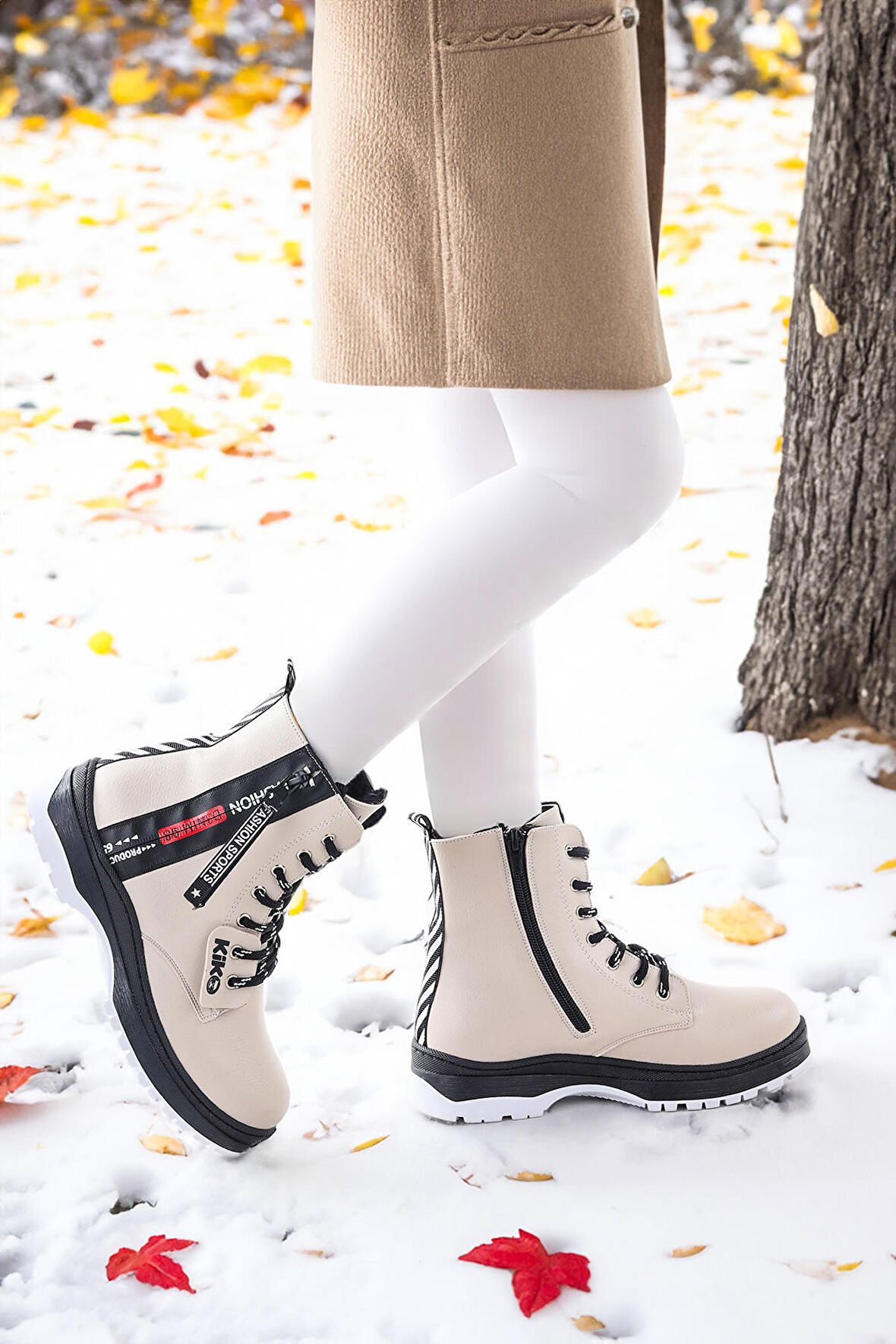 Kiko Kids Fermuarlı Termo Taban Kız Çocuk Bot 623 Cilt