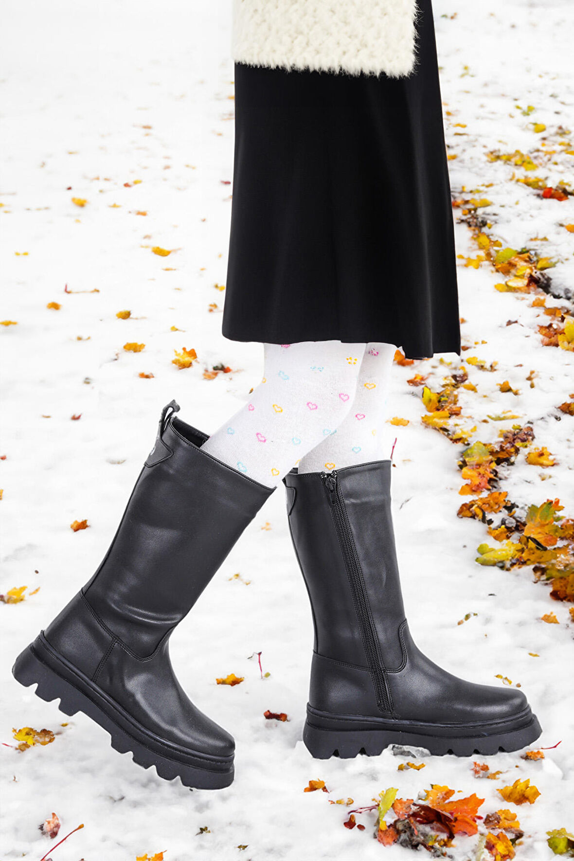 Kiko Kids 500 Uzun Fermuarlı Kız Çocuk Çizme Bot