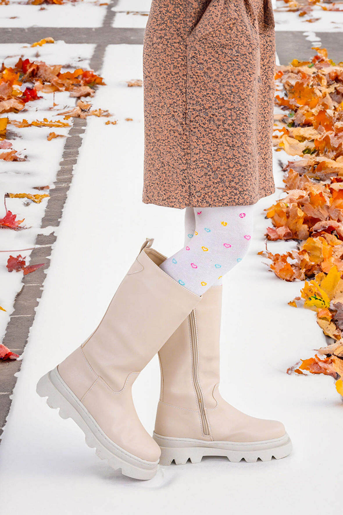 Kiko Kids 500 Uzun Fermuarlı Kız Çocuk Çizme Bot