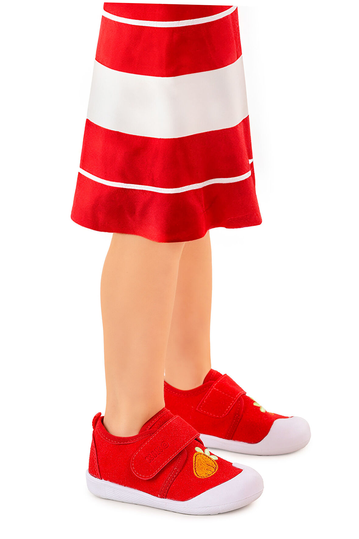 Kiko Kids Strawberry Cırtlı Kız Bebek İlk Adım Panduf Ayakkabı