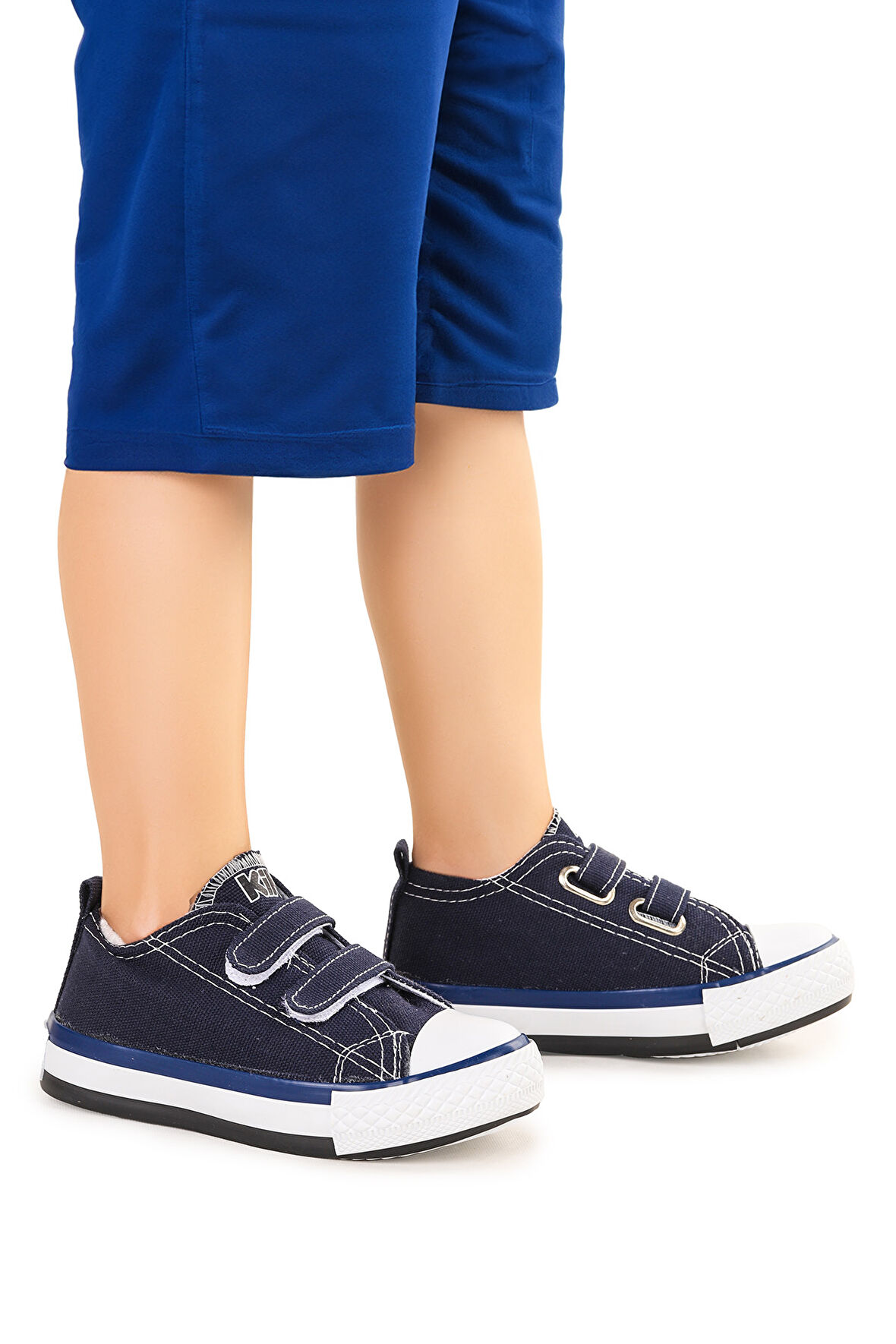Kiko Kids Linen Cırtlı Erkek Bebek Keten Spor Ayakkabı