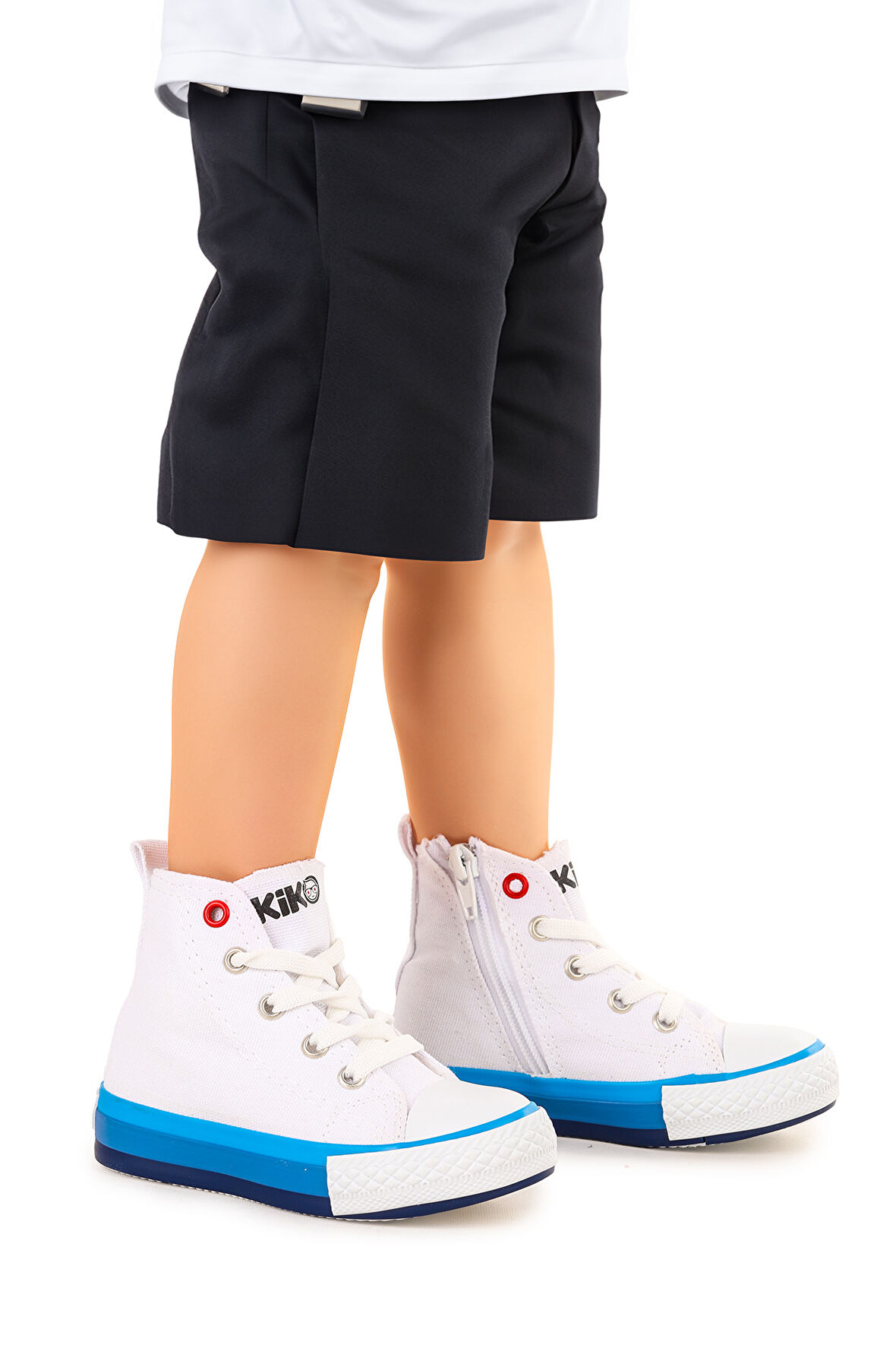 Kiko Kids Tinna Bağcıklı Erkek Bebek Boğazlı Keten Spor Ayakkabı
