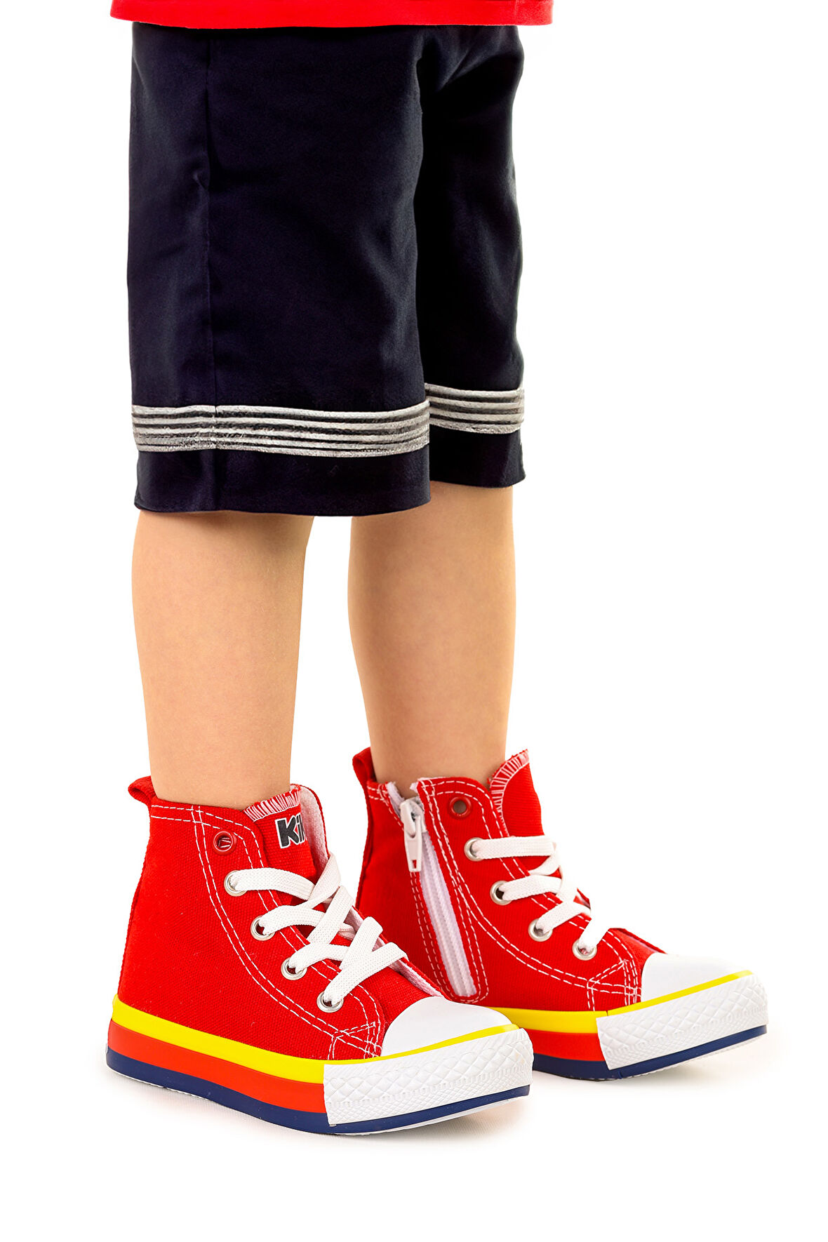 Kiko Kids Tinna Bağcıklı Erkek Bebek Boğazlı Keten Spor Ayakkabı