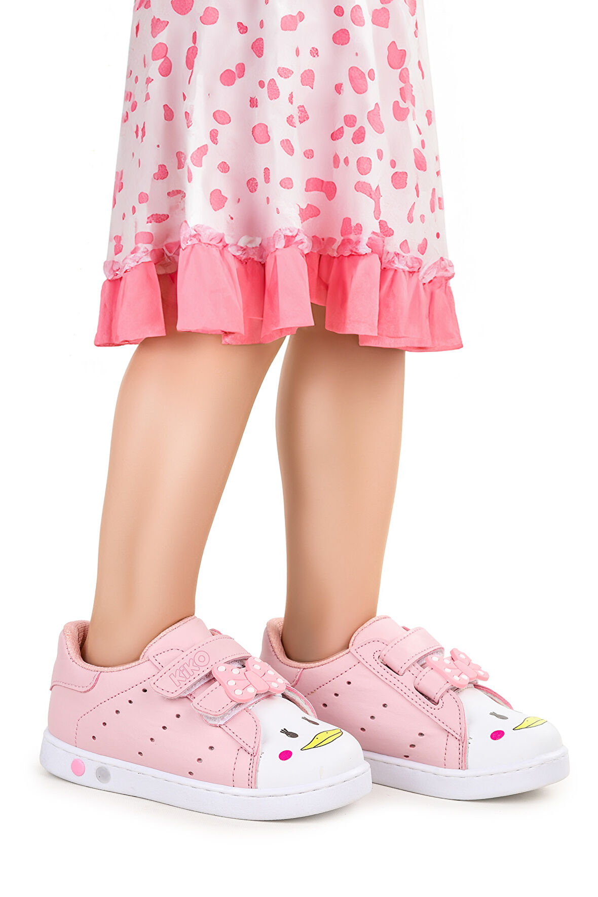 Kiko Kids Bart Cırtlı Işıklı Kız Bebek Spor Ayakkabı