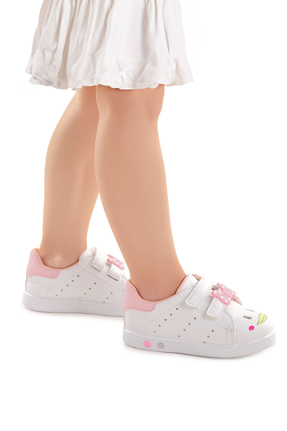 Kiko Kids Bart Cırtlı Işıklı Kız Bebek Spor Ayakkabı